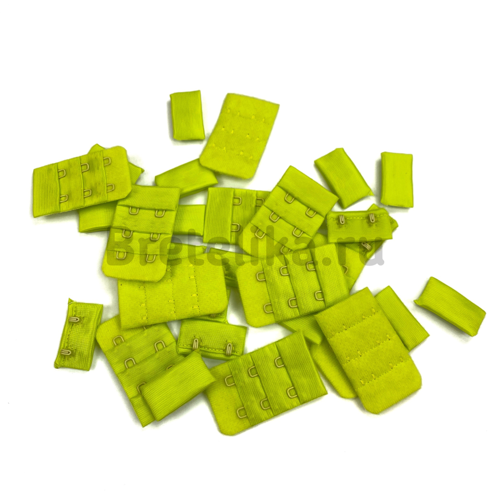 Застежка тканевая, 30 мм, 3*2, лайм