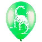 Воздушный шар, 1шт., М12/30см, Веселуха "Динозавры"