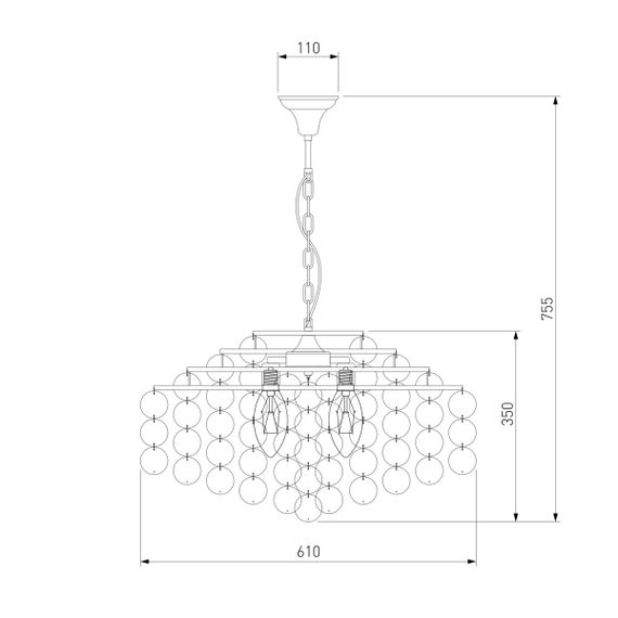 Подвесная люстра Eurosvet Sandra 00000065834
