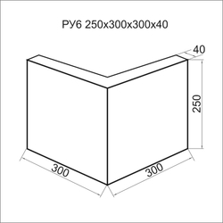 Руст Угловой РУ6 250х300х300х40