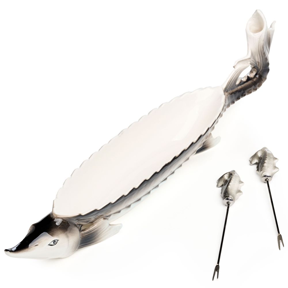 БЛЮДО LEFARD "ОСЁТР" 32*8,5*5,5 СМ, 2 ВИЛОЧКИ (КОР=26ШТ.)