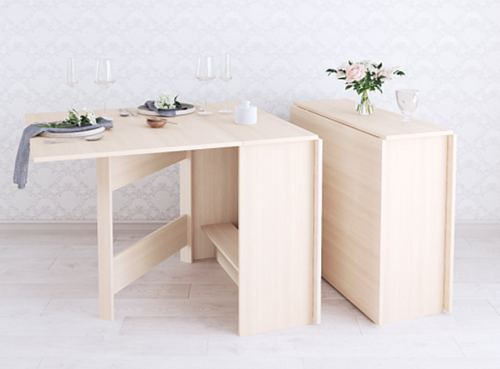 Стол кухонный раскладной, дуб молочный