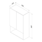 Шкаф навесной с дверками и открытой полкой, 60 см, белый глянец AM.PM X-Joy M85CHX06021WG