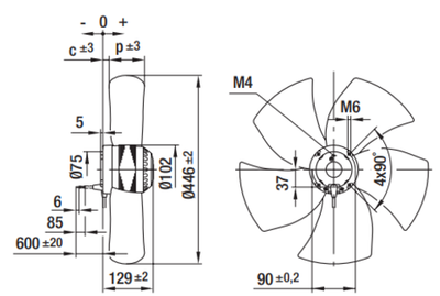 Вентилятор осевой A4E450-AP01-02