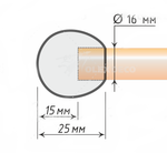 Карниз кованый для штор "Шар Болонь" d16 мм однорядный, цвет хром