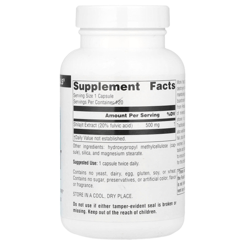 Source Naturals, экстракт мумиё, 500 мг, 120 веганских капсул