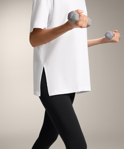 Oysho Футболка из смесового хлопка, белый