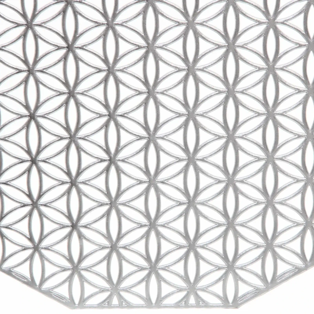 Салфетка плетеная 38см «Орнамент» серебро