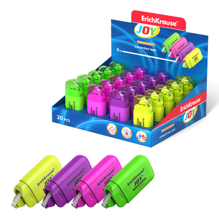 Корректирующая лента ЕК "Joy", 5мм х 8м, ассорти, в дисплее