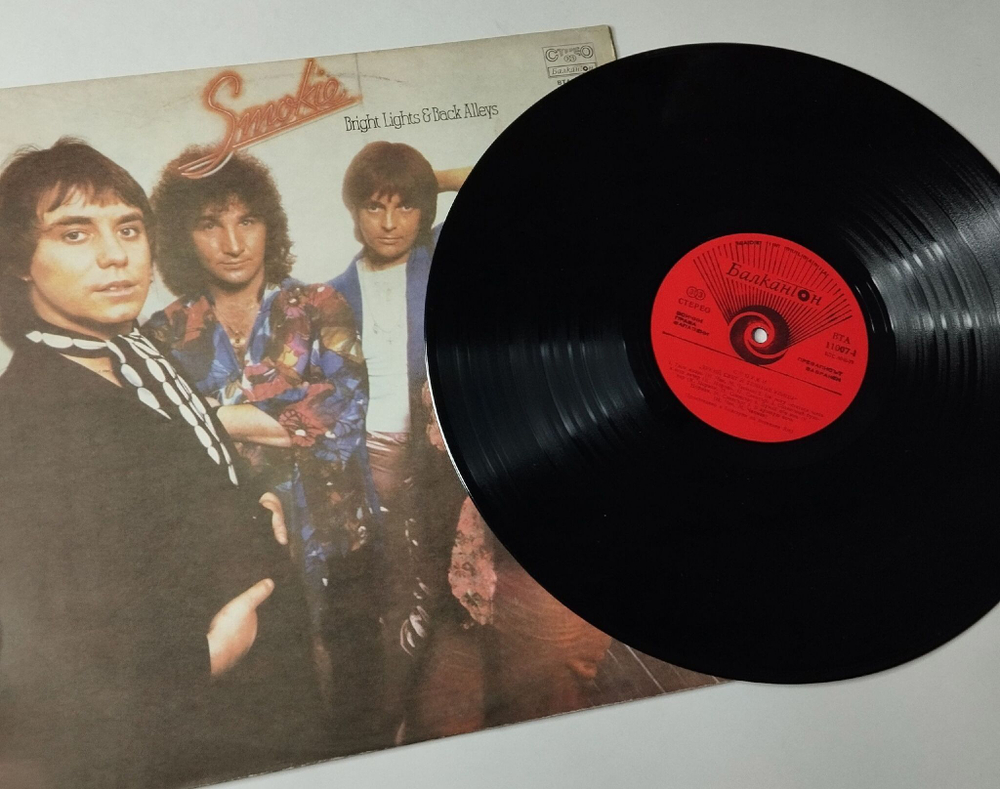 Винтажная виниловая пластинка LP Smokie Bright Lights and Back Alleys (Болгария 1982) Sunshine Avenue