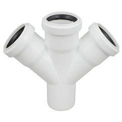 Крестовина Политэк Пайп одноплоскостная 50х50х50/45гр. для бесш. кан-и ПП (40)