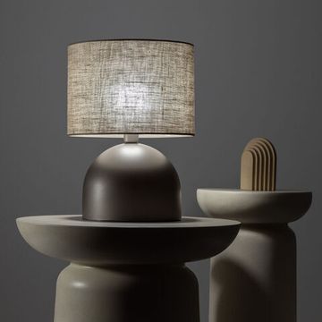 Настольный светильник с тканевым плафоном 1*Е27 16195 коричневый Tami TK Lighting