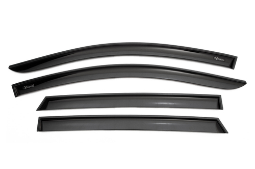 Дефлекторы боковых окон Vinguru на Hyundai Solaris 2011- сед к-т 4 шт арт.AFV24011