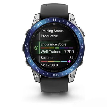 Накладка для Garmin Fenix 8 (47mm) для защиты безеля нержавеющая сталь (Синий)