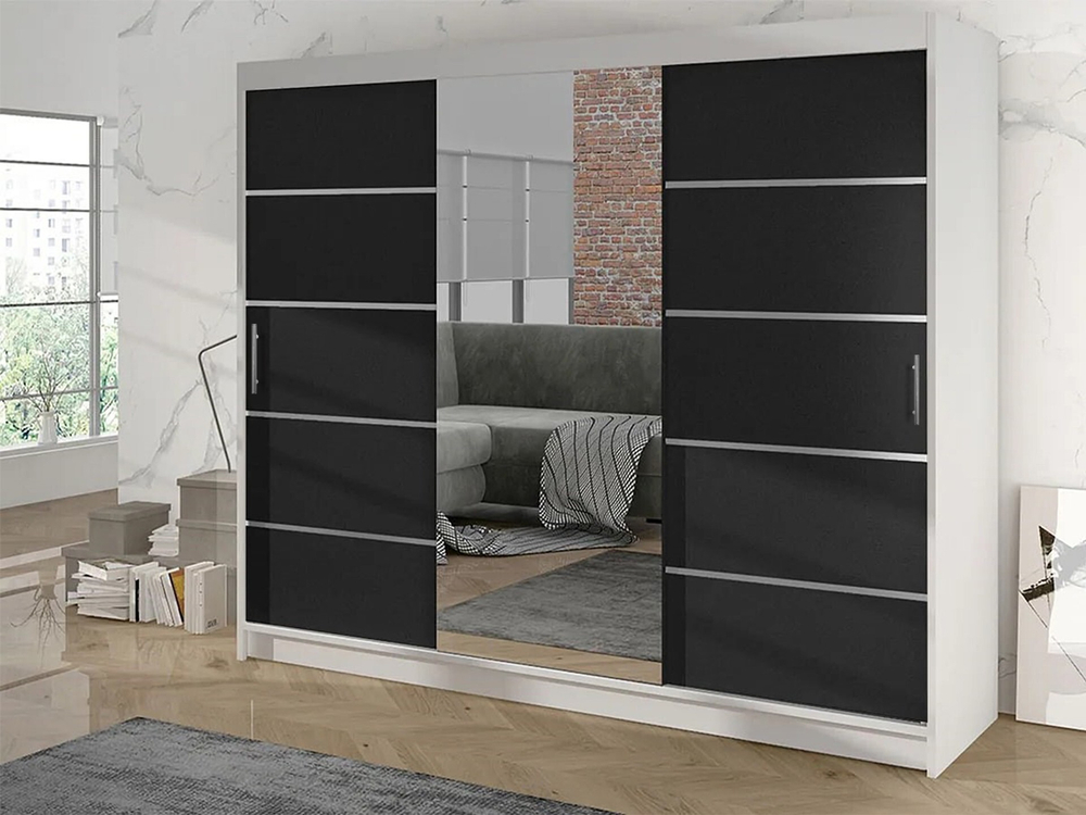 Шкаф-купе Цератония Венге Цаво 3354/ Белый 101  210*45*240