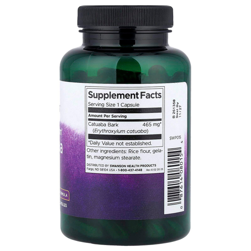 Swanson, кора катуабы Full Spectrum®, 465 мг, 120 капсул