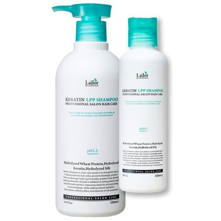 LADOR Профессиональный шампунь с кератином Keratin LPP Shampoo 530 ml\150 ml