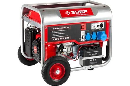 Генератор бензиновый ЗУБР ЗЭСБ-6200-ЭН - [5.7 кВт / 220V]