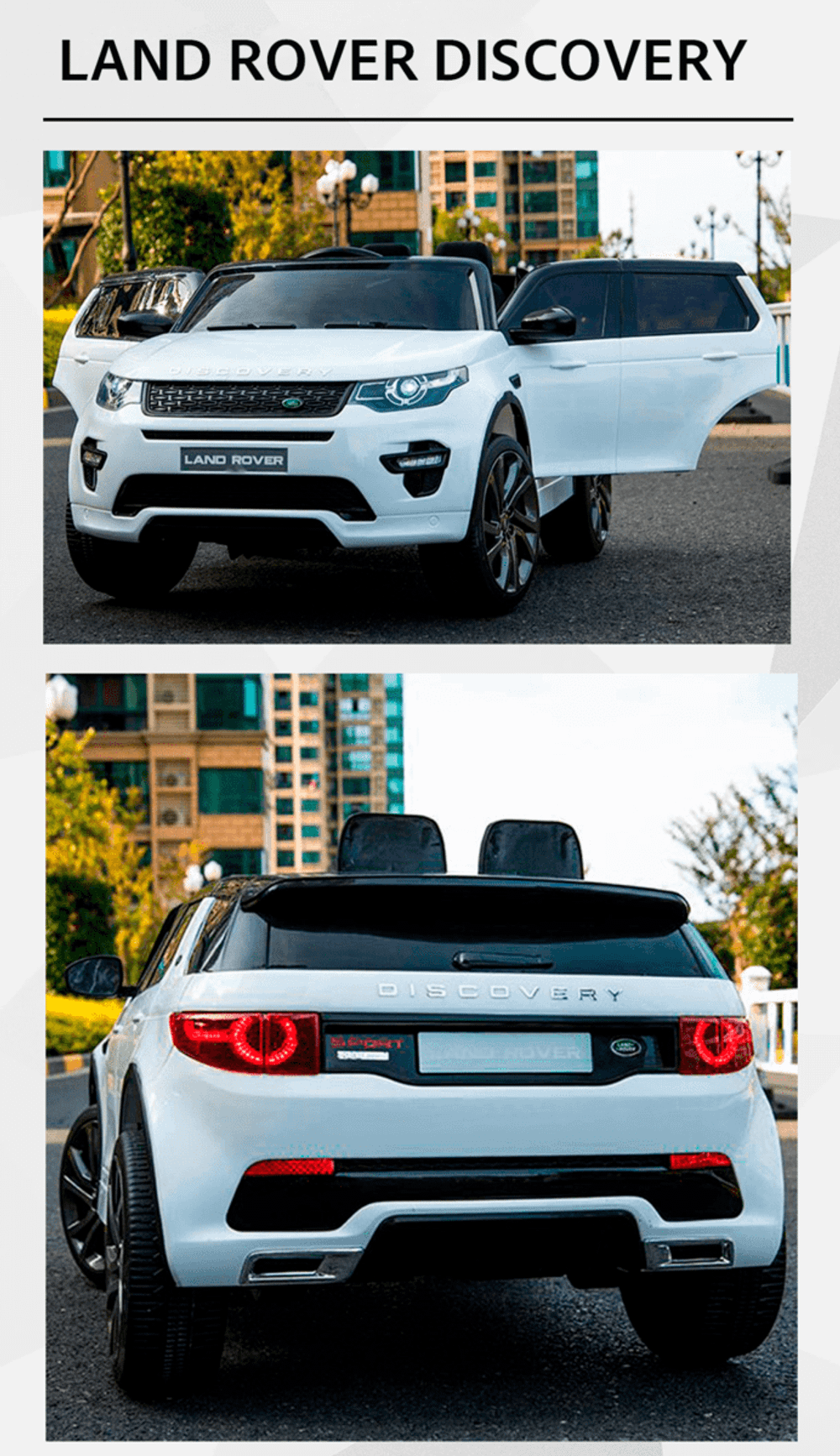 Электромобиль детский "LAND ROVER DISCOVERY" 12V,белый