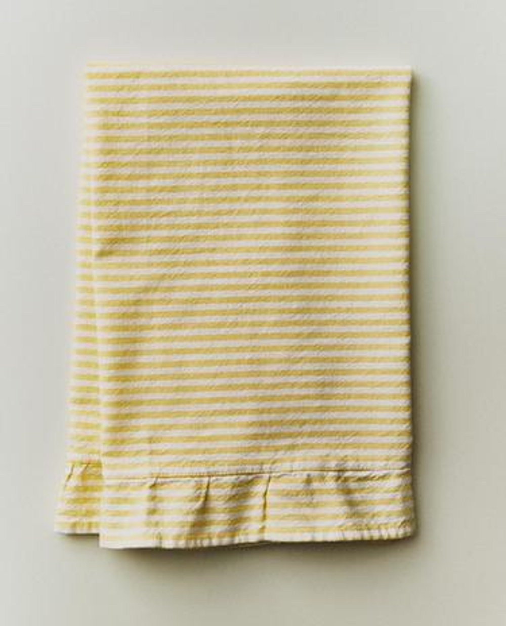 ZARA HOME КУХОННОЕ ПОЛОТЕНЦЕ ИЗ МАХРОВОГО ХЛОПКА В ПОЛОСКУ, ЖЕЛТЫЙ