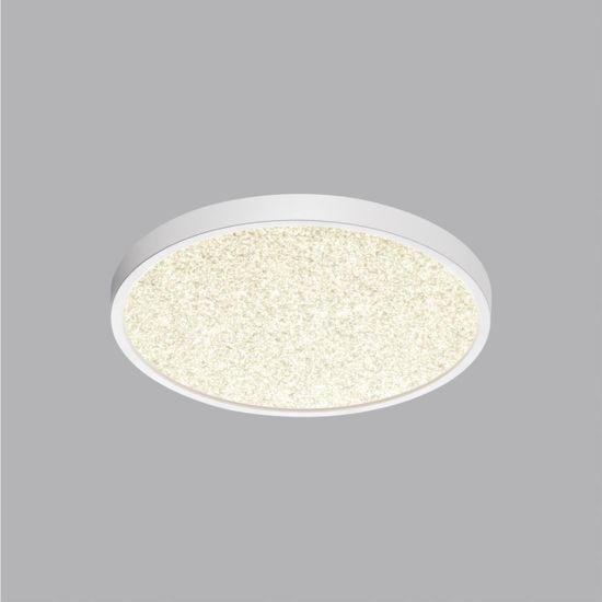 7661/24L MITRA LED SN 090 Светильник пластик/белый LED 24Вт 3000/4000K D300 IP40 OMEGA WHITE