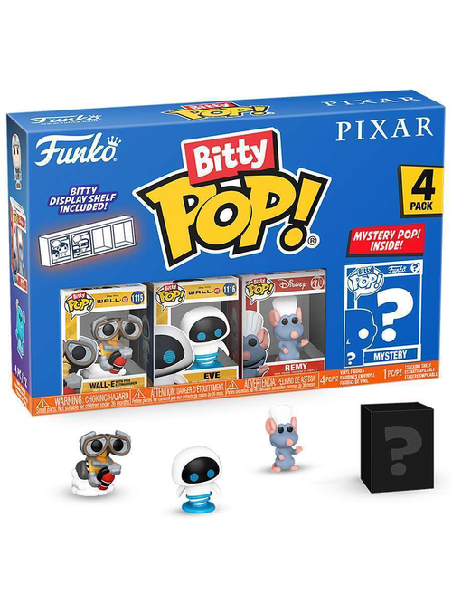 Фигурка Funko Bitty POP! Pixar Wall-E+EVE+Remy+Mystery (1 of 4) 4PK 75469
