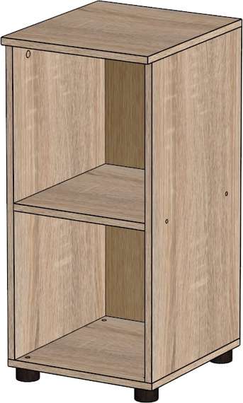 Стеллаж низкий узкий Стандарт Про дуб сонома