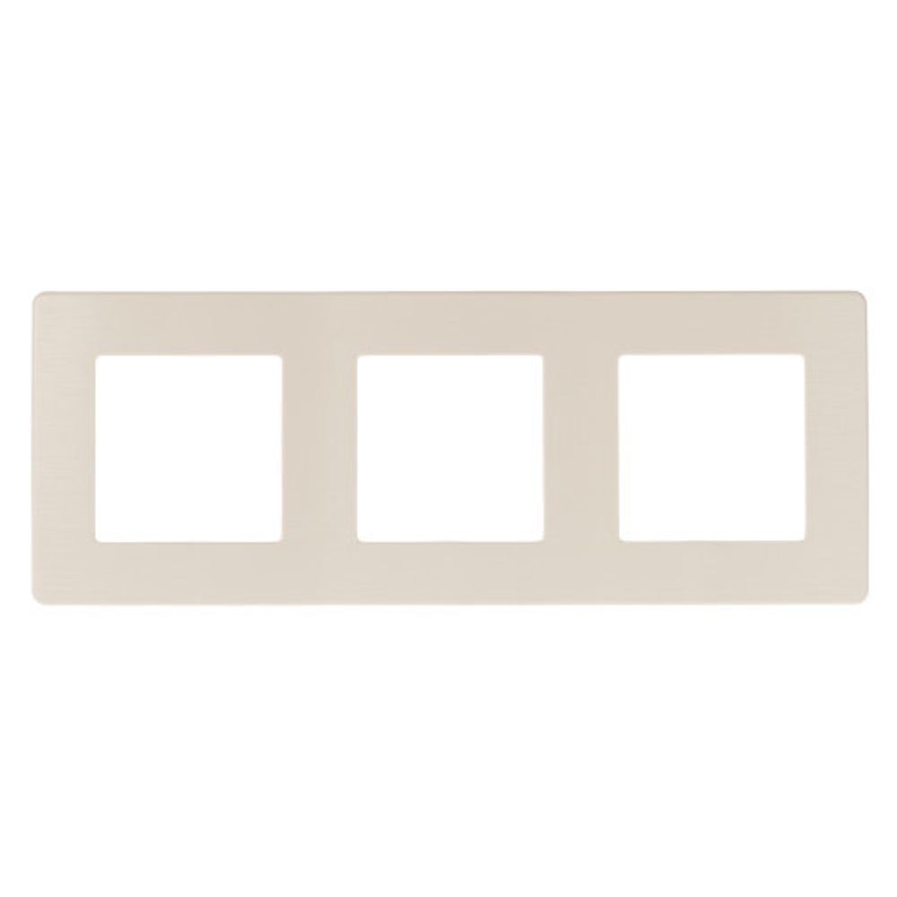Рамка для розеток и выключателей ЭРА Серия 12 12-5103-02 на 3 поста, Сатин, слоновая кость