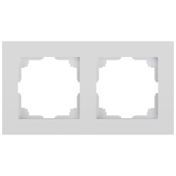 Рамка для розеток и выключателей Intro Accent 6-502-01 на 2 поста, СУ, белый | Intro