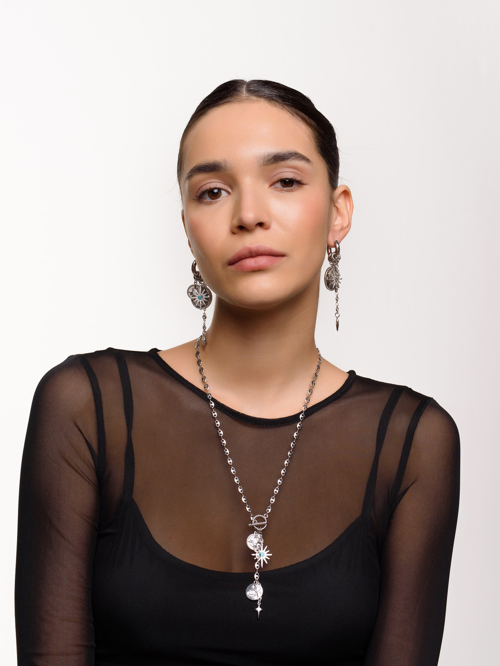 Колье "Gess mini turquoise" Silver