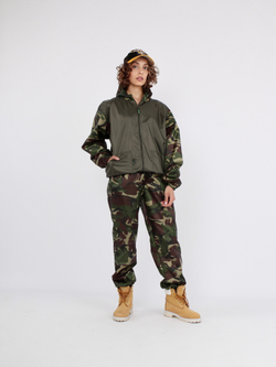 Костюм для активного отдыха Prival Ветровлагозащитный, женский, хаки + кмф Кукла