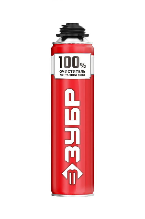 100% ОЧИСТИТЕЛЬ монтажной пены, 500мл, ЗУБР