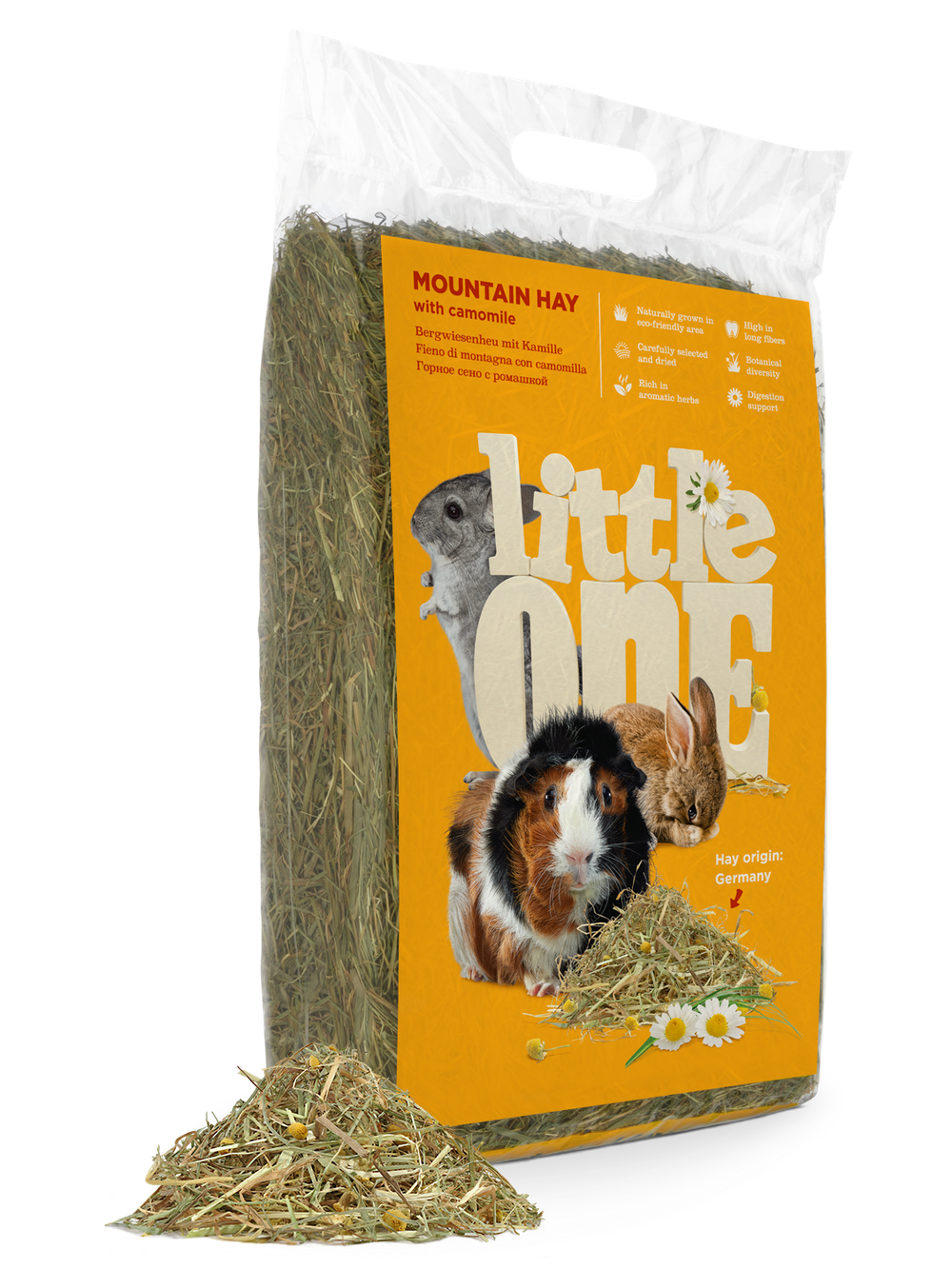 Little One Сено горное с ромашкой для грызунов, 400 г