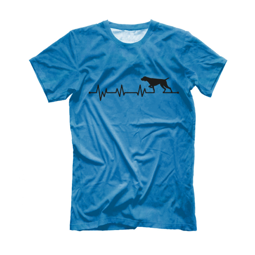 Футболка "Курцхаар -  сердечный ритм"