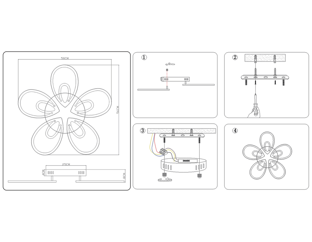 Ambrella Потолочный светодиодный светильник с пультом Original FA469