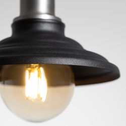 Светильник подвесной ЭРА PL4 BK/BN под лампу E27 высота плафона 80мм подвеса 800мм черный/темный никель | Подвесы в стиле LOFT