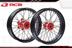 Motard wheel set for Honda CRF300L-Rally. 17 inches rims. Black/Red (ABS/non ABS)