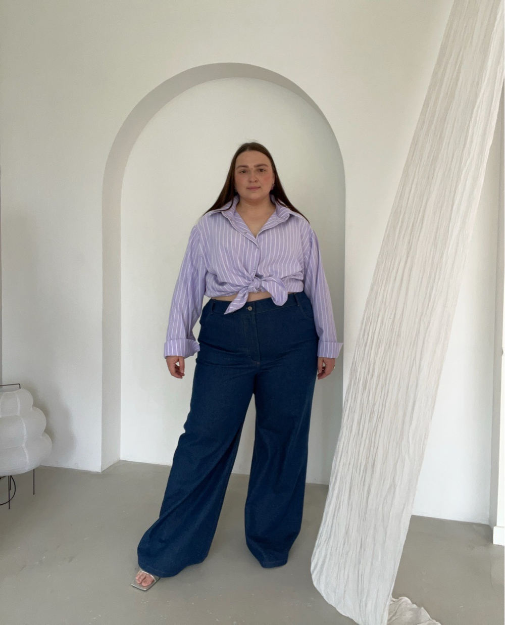 Джинсы Wide Leg темно-синие
