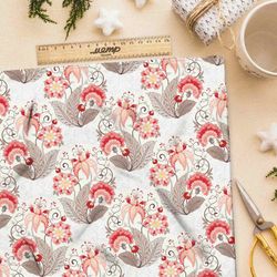 Ткань бязь модные букеты