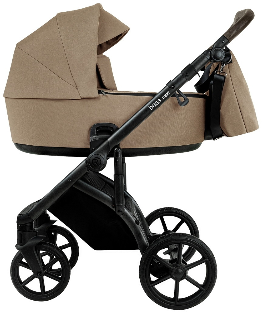 Детская коляска Roan Bass Next 2.0 3 в 1 с автокреслом Pituso Baesa Pro Black,Beige Canopy BSN/42/2 Mocha Mousse/Black/руч.Cappuccino