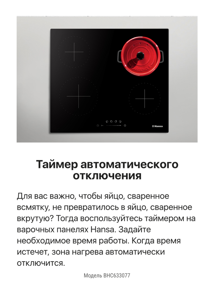 Электрическая панель Hansa BHC633077