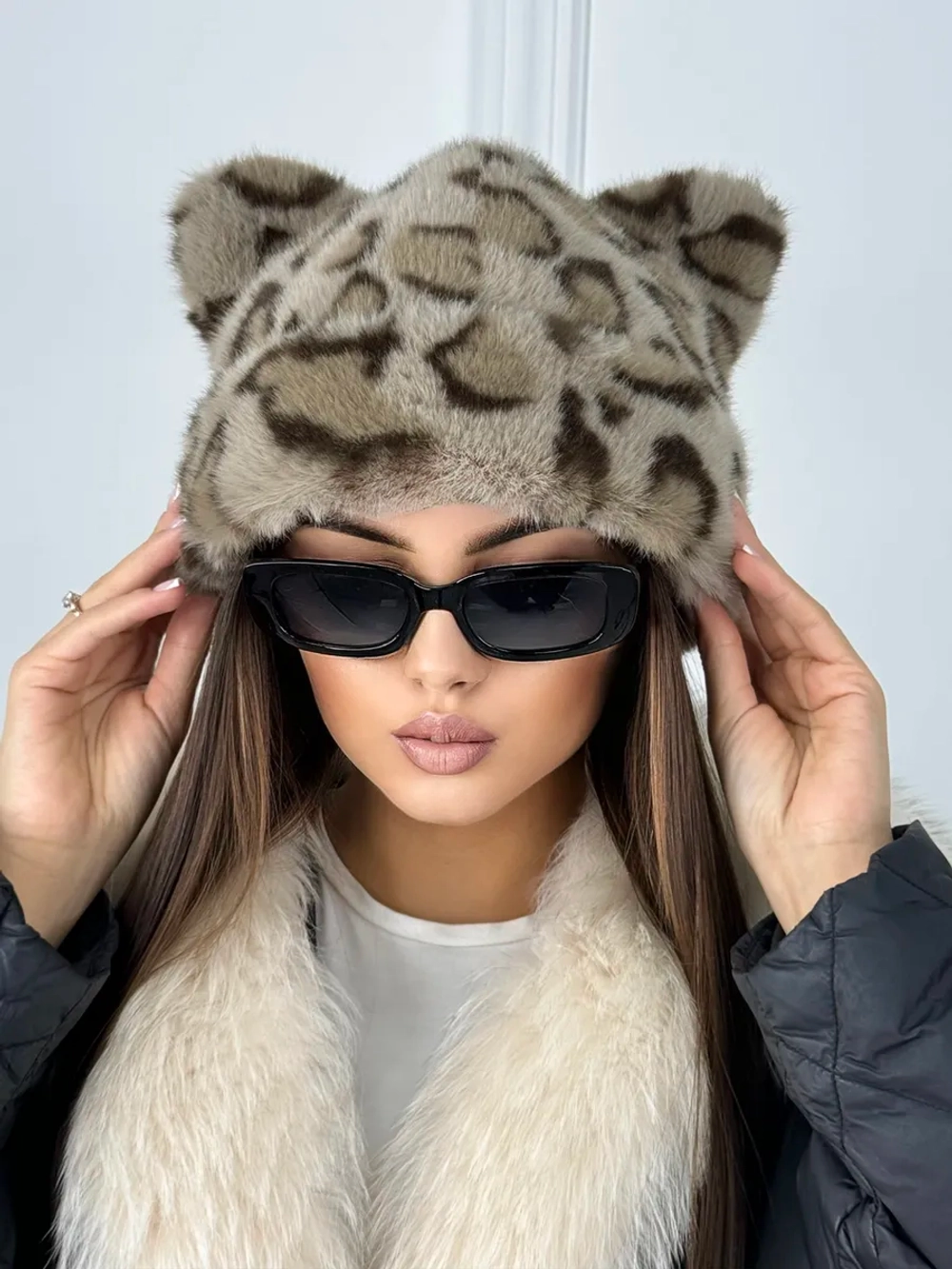 шапка зимняя меховая эко мех