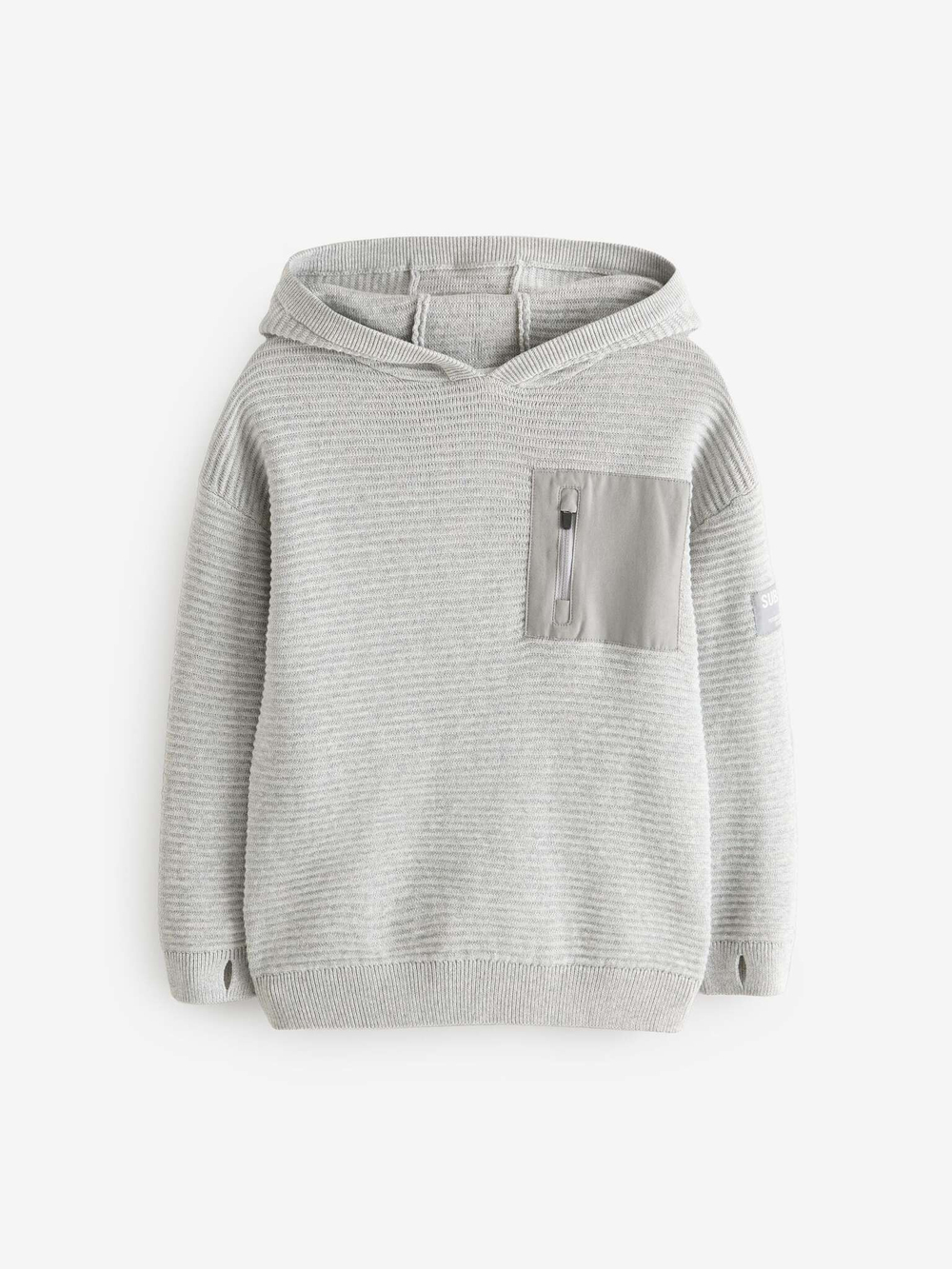 Толстовка с капюшоном для мальчика Next 433-508, Светло-серый