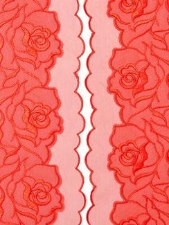 05-153 Вышивка на неэл. сетке двухслойная 18 см, Розы, красный (правая)