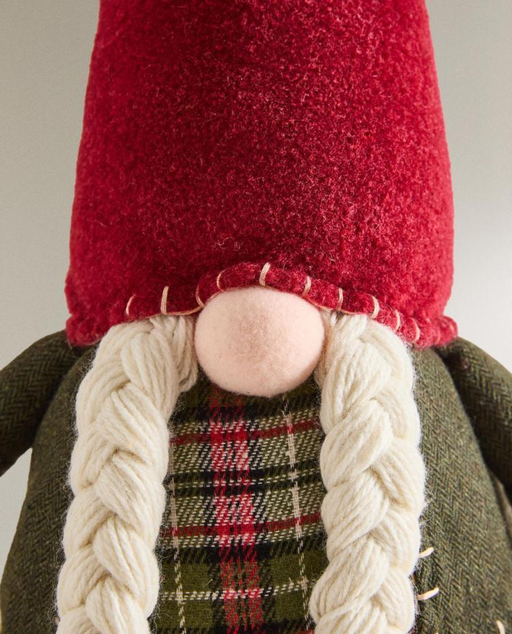 ZARA HOME НОВОГОДНИЙ ОГРАНИЧИТЕЛЬ ДЛЯ ДВЕРИ «ГНОМИК», КРАСНЫЙ