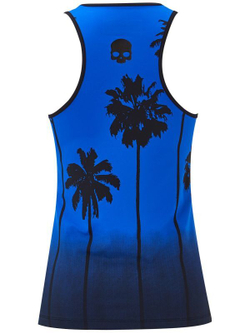 Женский топ теннисный Hydrogen Palm Tank Top Woman - bluette