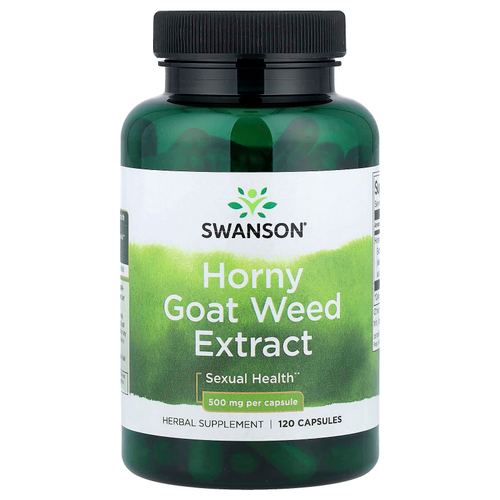Swanson, экстракт горянки крупноцветковой, 500 мг, 120 капсул
