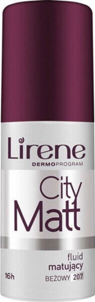 Lirene City Matt nr 207 Beżowy Fluid matująco-wygładzający 30 ml