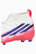 Бутсы adidas F50 League Hyperfast Mid FG Junior - белый