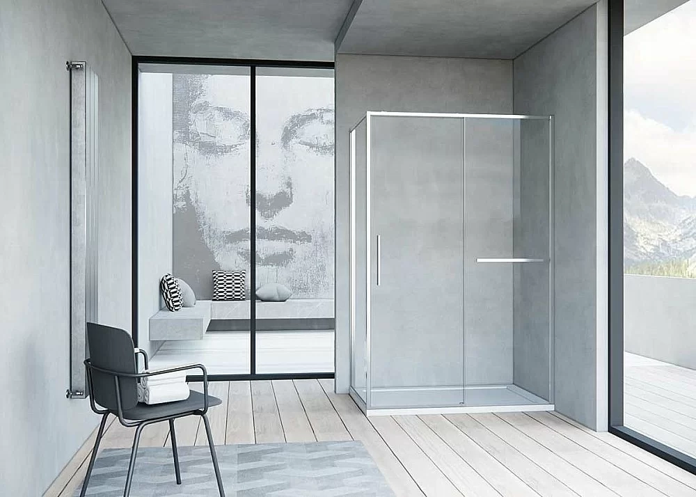 Душевой уголок Vincea Slim Soft VSR-1SS9010CL 100x90 стекло прозрачное/профиль хром